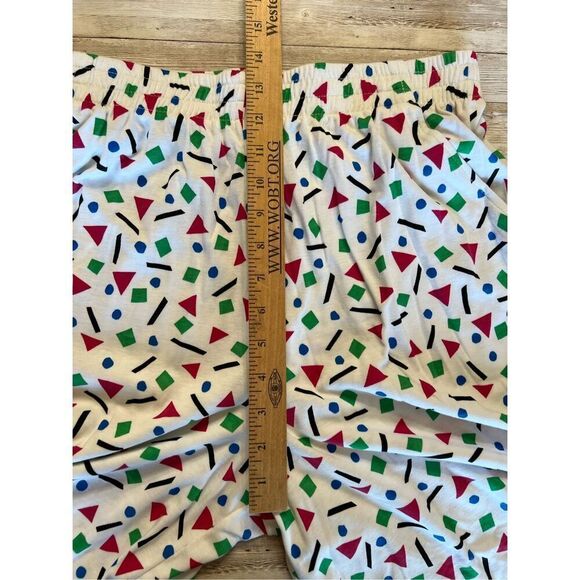 NWT Vintage Catalina Knit Shorts Women’s Large White Multi High Rise Geometric - Picture 7 of 16